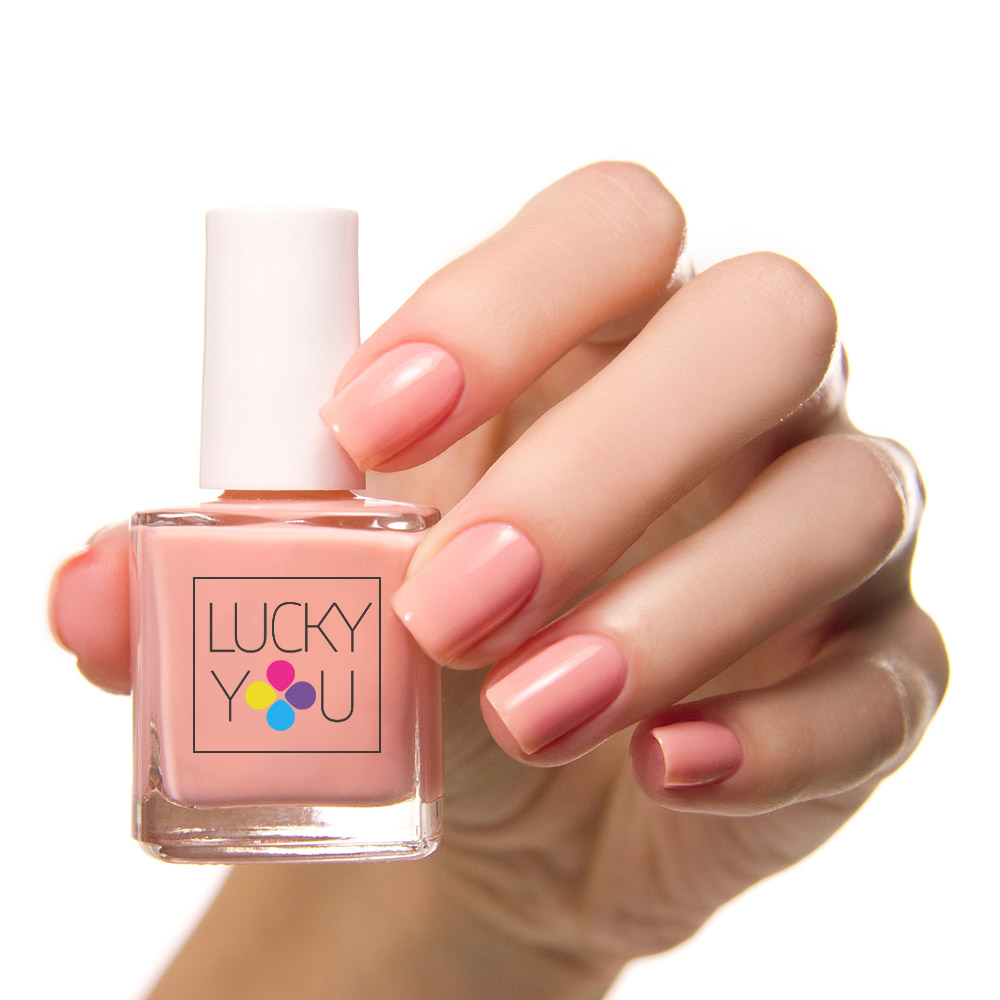 Nail bottle design. Brand strategy, visual identity and messaging platform for LUCKY YOU, nail salons.By Color.zone creative agency.